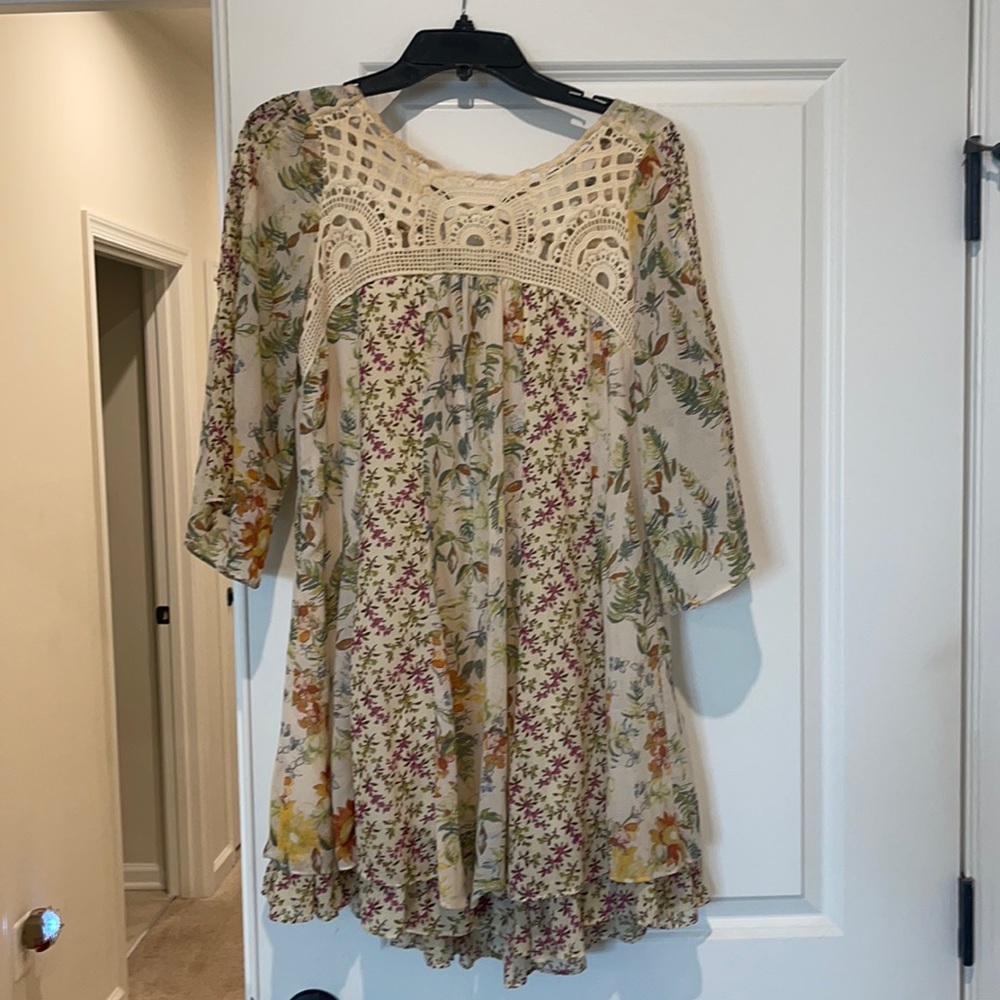 Free People shift dress ivory. Size small